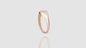 10K Yellow Gold Plain Round Signet Ring