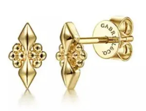 14 Karat Yellow Stud Earrings