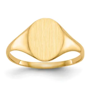 14k 10.0x8.5mm Closed Back Signet Ring