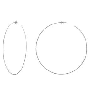 14K Gold Hoop Earring 1.15 X 90mm