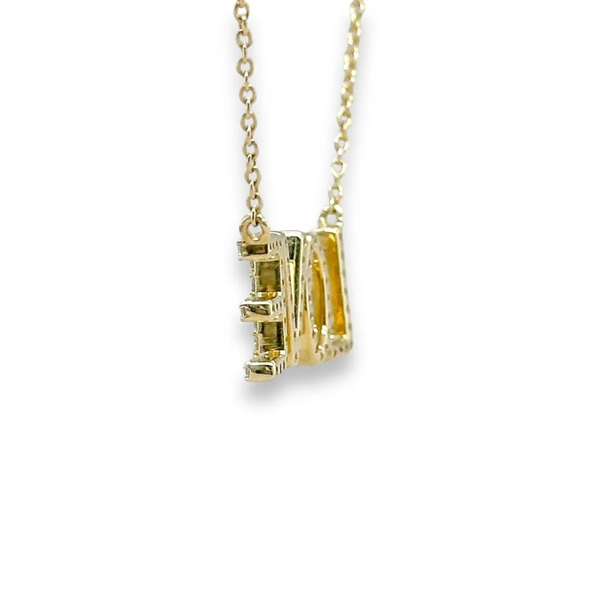 14K Y Gold 'LOVE' 0.22ctw H/SI2 Diamond Pendant