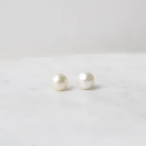 14k Yellow Gold 6mm Pearl Post Earrings