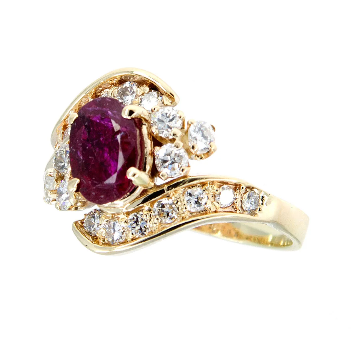 2.50ct Ruby & Diamond Ring in 14k