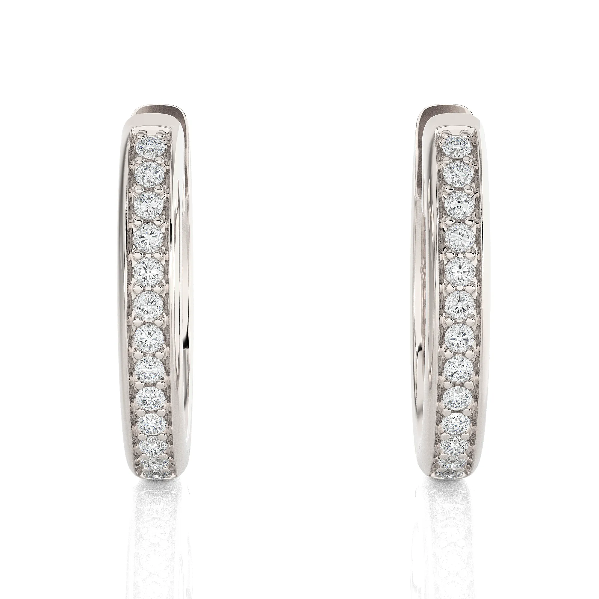 5/8 ctw Round Lab Grown Diamond Hoop Earrings