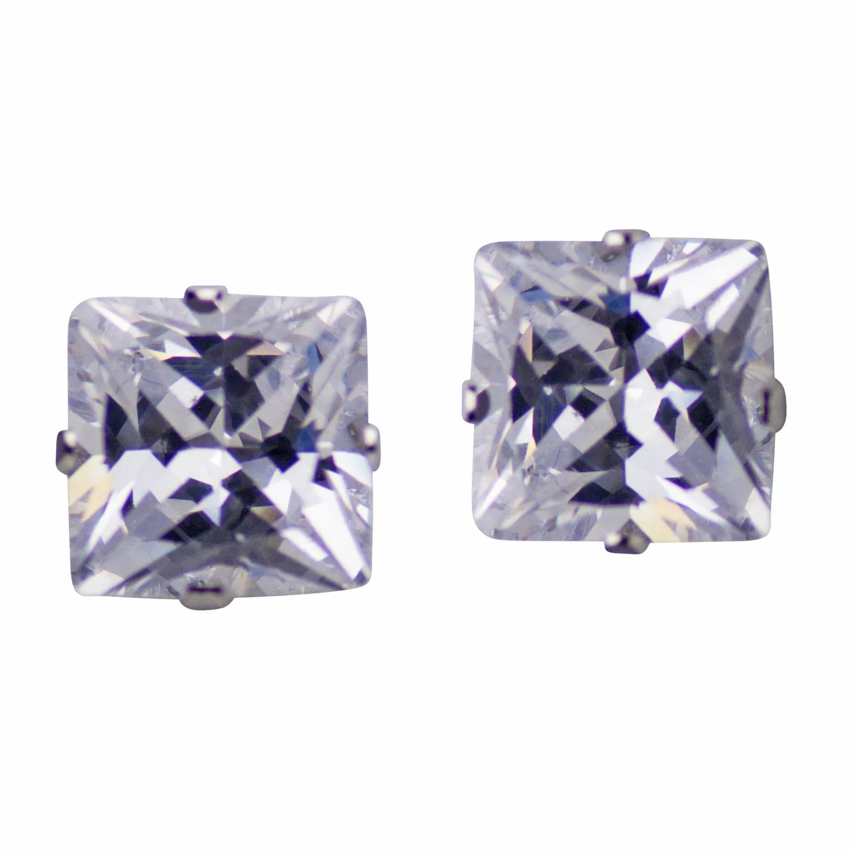 6.02 TCW Princess Cubic Zirconia Earrings