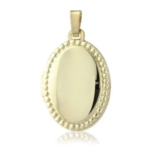 9ct Gold Classic Oval Locket for Women, Timeless Elegance, 18mm, 18" Chain, Gift box included