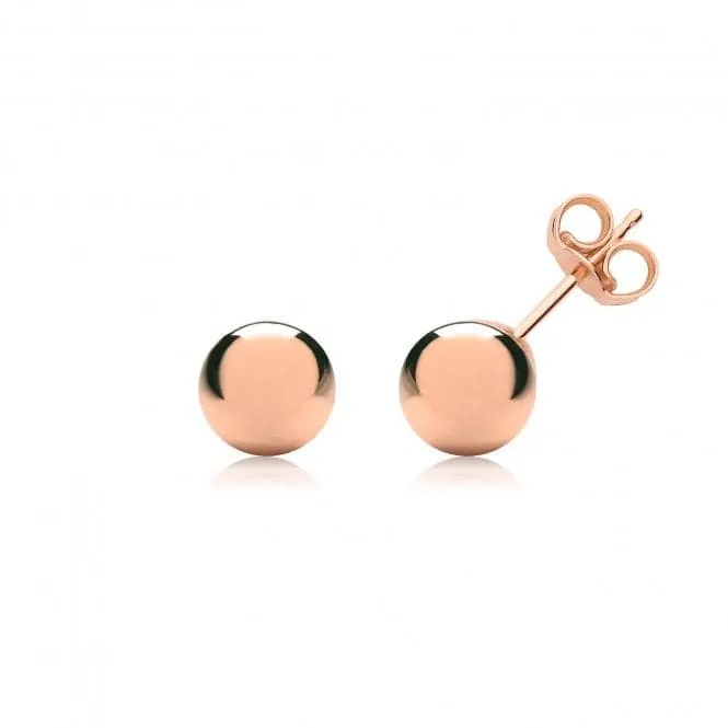 9ct Rose Gold 6mm Ball Stud Earrings ES204R