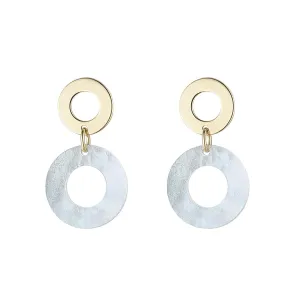 9kt Gold & Mother of Pearl Small Earrings