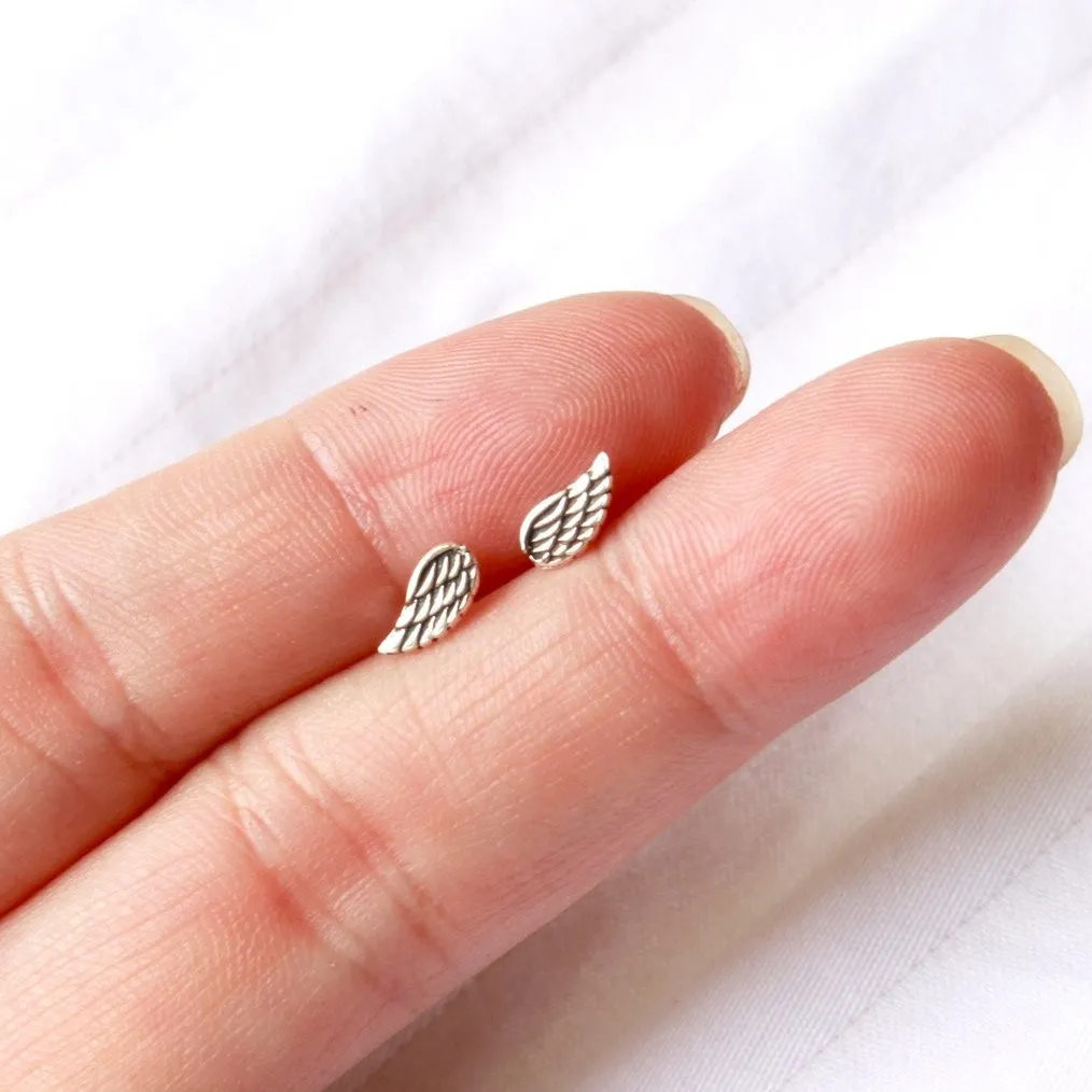 Angel Wing Stud Earrings