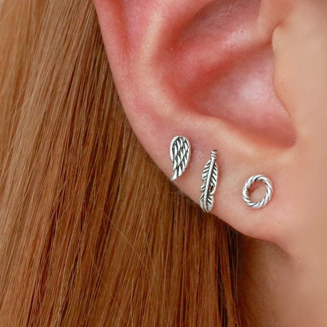 Angel Wing Stud Earrings