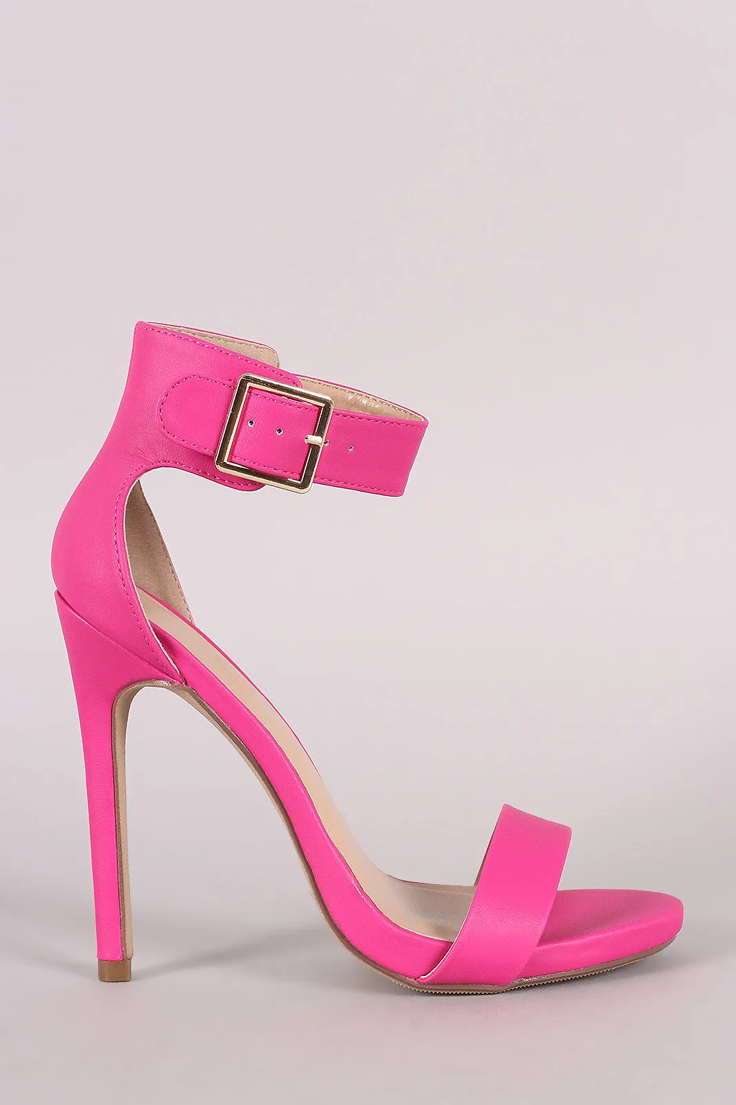 Ankle Strap Open Toe Stiletto Heel