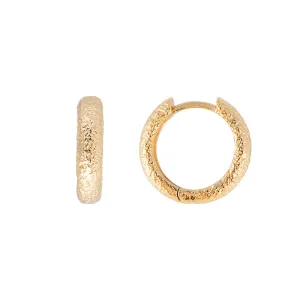 ANTIQUE GOLD MIDI HOOPS