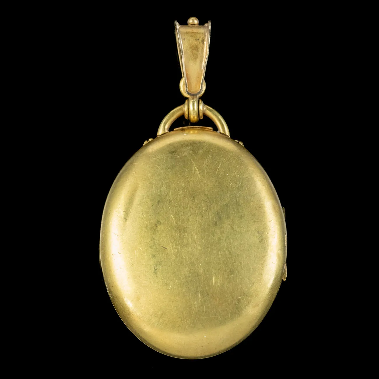 Antique Victorian Etruscan Diamond Locket 18ct Gold