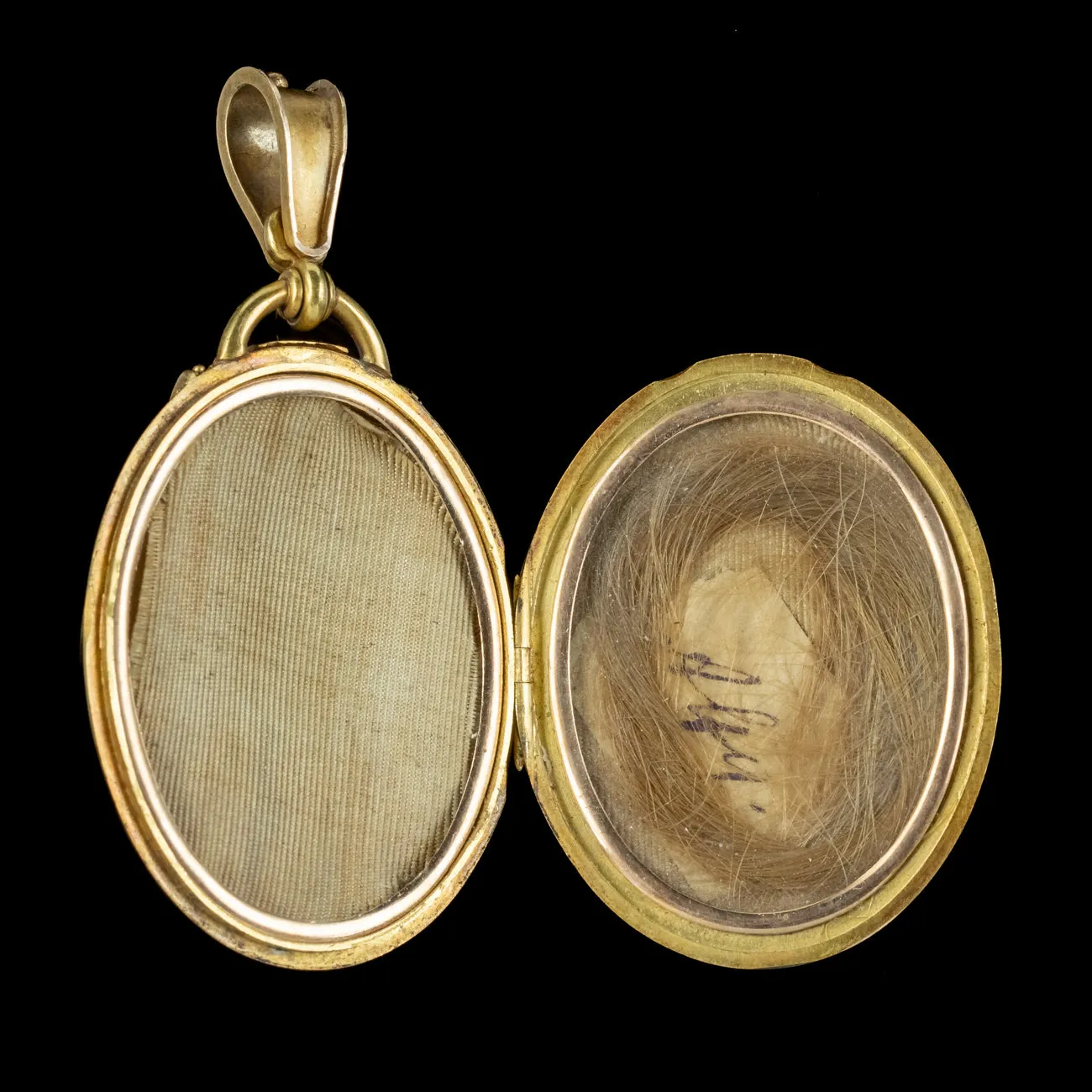 Antique Victorian Etruscan Diamond Locket 18ct Gold