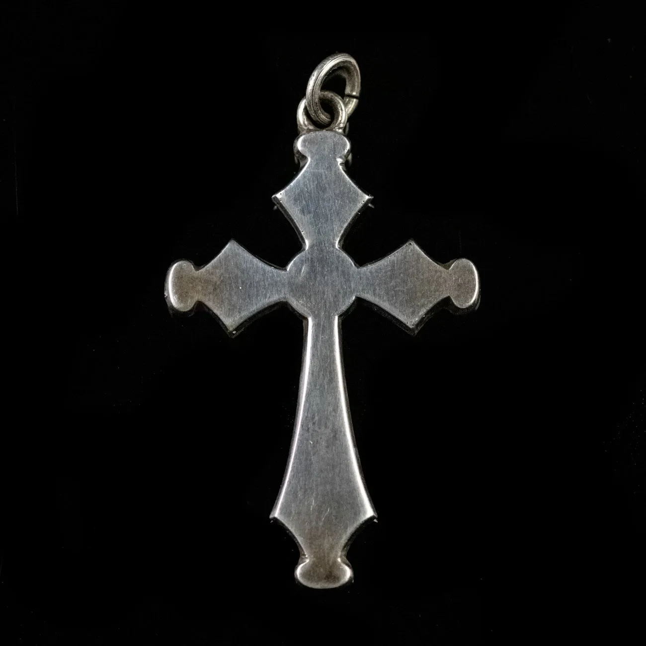 Antique Victorian Scottish Montrose Agate Cross Pendant Circa 1860