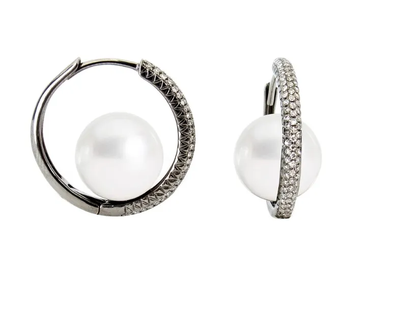 Australian pearl hoops