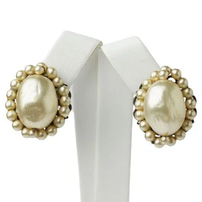 Baroque Pearl Earrings by Louis Rousselet