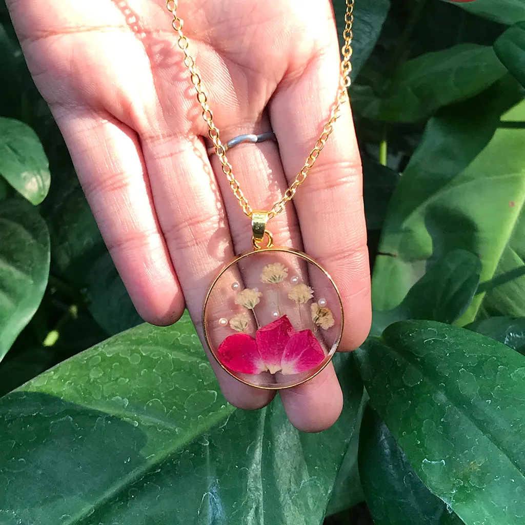 Blooms of Pink Tabletop Necklace Diary Combo