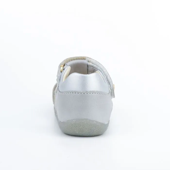 Bobux Step Up Toddlers Cross Jump Sandal Silver Pearl 731102