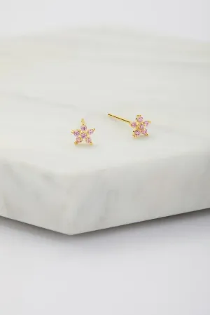 Cara Stud Earring - Pink - 925 Sterling Silver