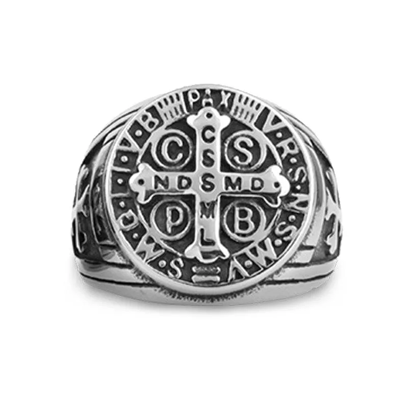 Christian Ring <br> St Benedict Signet Ring