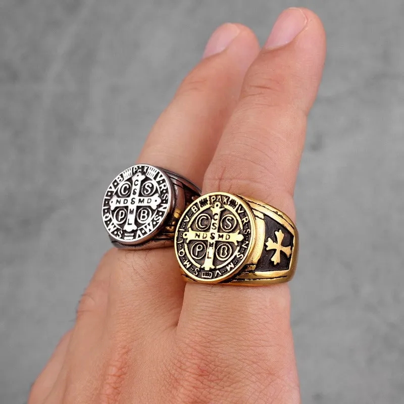 Christian Ring <br> St Benedict Signet Ring