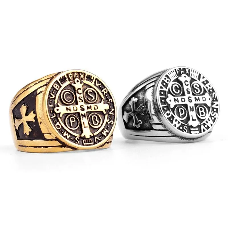 Christian Ring <br> St Benedict Signet Ring