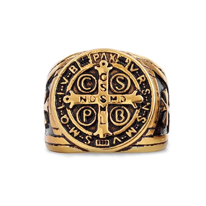 Christian Ring <br> St Benedict Signet Ring