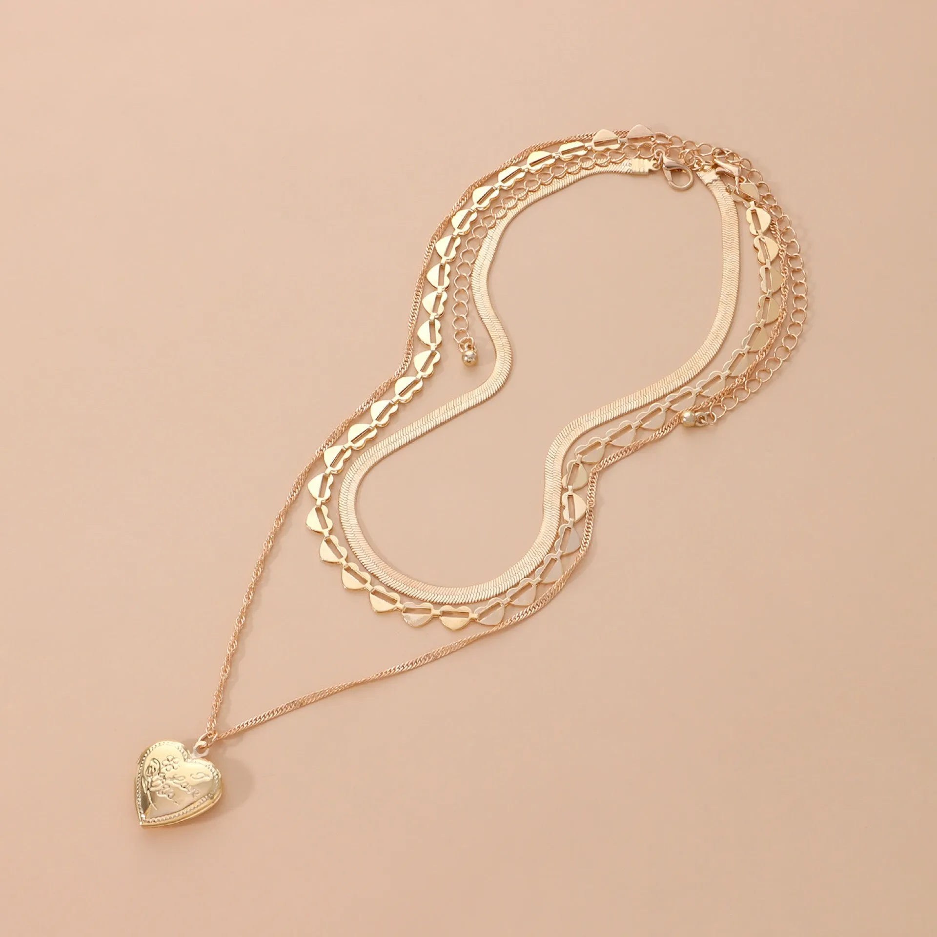 Collana medaglione con locket a cuore