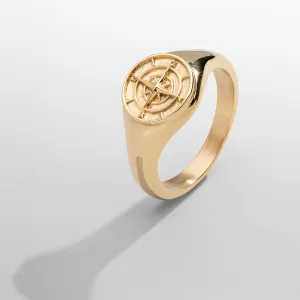 Compass Signet Ring (Gold)