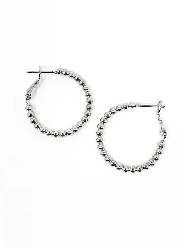 Dotty Beaded Round Hoops