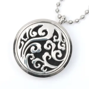 Es-Scent-ialsª Aromatherapy Locket Necklace - Round with Curls