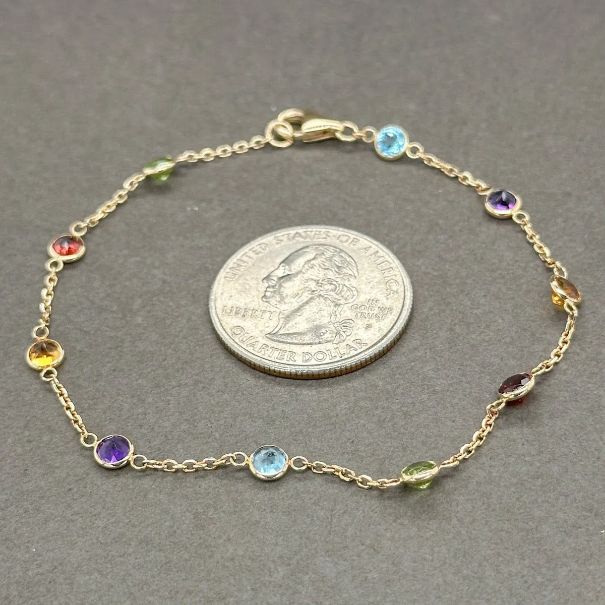 Estate Effy 14K Y Gold 2.90ctw Multi-Gemstone Bracelet