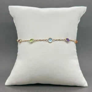 Estate Effy 14K Y Gold 2.90ctw Multi-Gemstone Bracelet