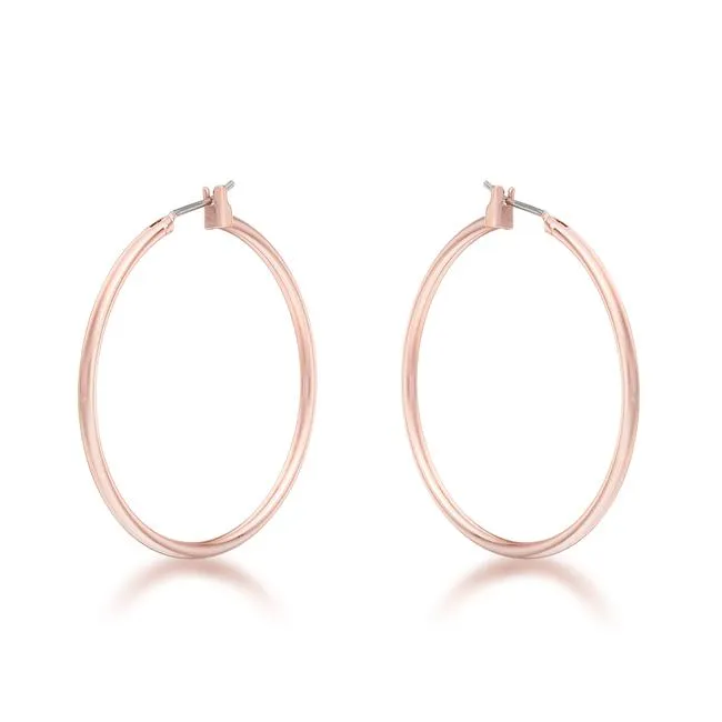 Glem Medium Silver Hoop Earrings | 38mm