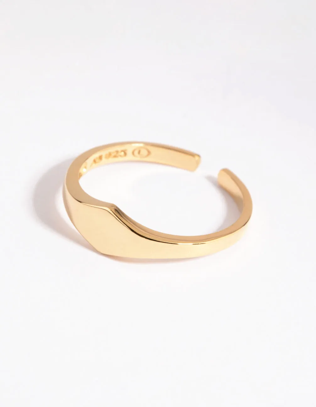 Gold Plated Sterling Silver Signet Ring