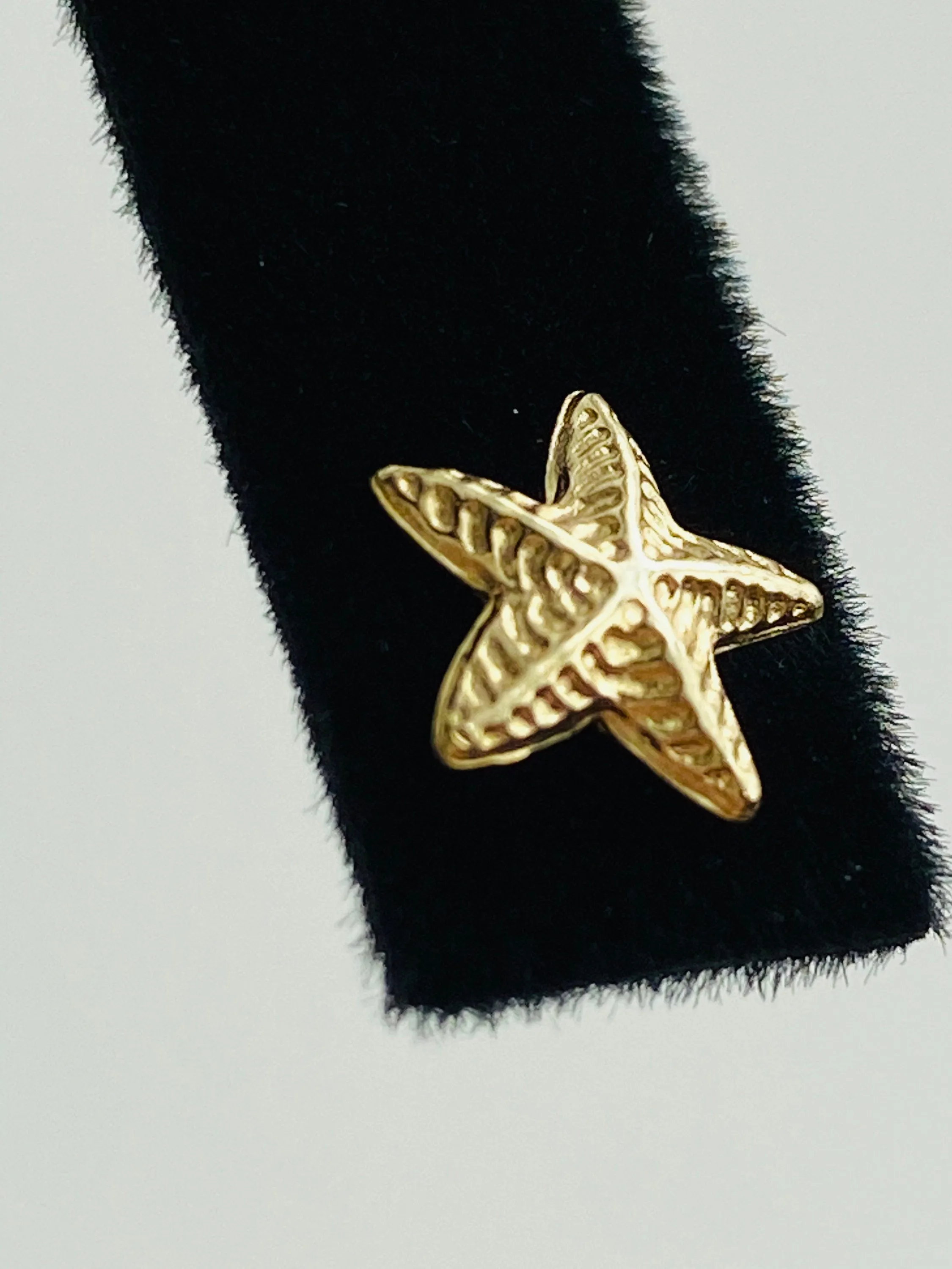 Gorgeous Leafy Starfish Stud Earrings (14KGF) 1.33mm X 8.53mm, Sku# 2193-4