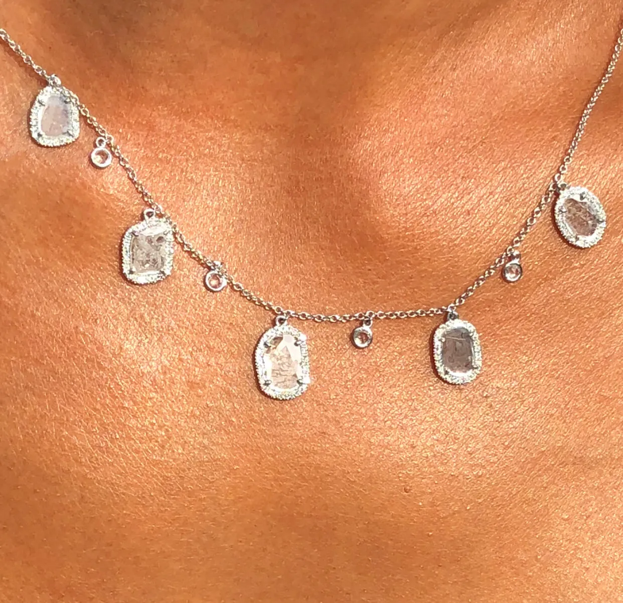 GWYNETH SLICED DIAMOND NECKLACE