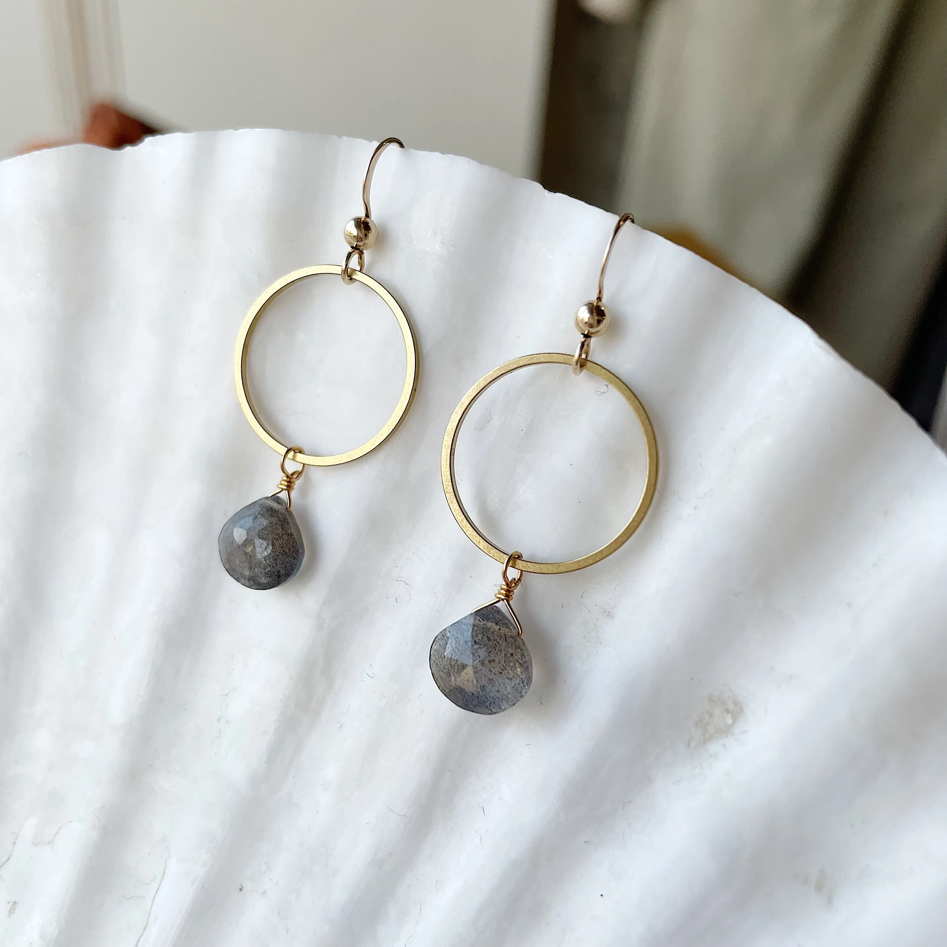 Hailey Gerrits // Rhea Earrings Labradorite