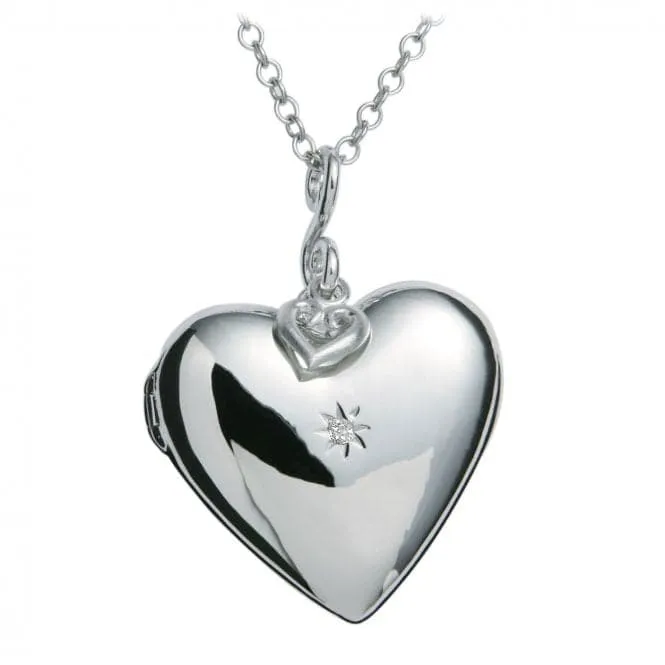 Hot Diamonds Starry Heart Silver Pendant DP132