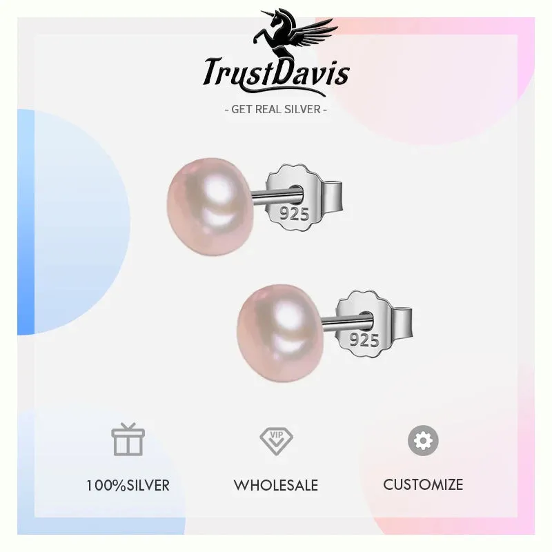 JC - Elegant Pearl Earrings: 925 sterling silver, perfect fine jewelry for women’s events