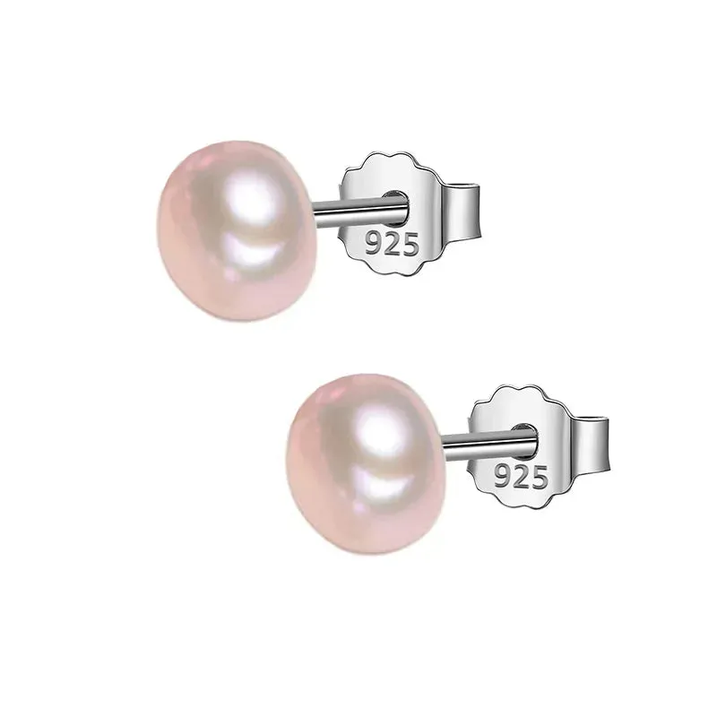 JC - Elegant Pearl Earrings: 925 sterling silver, perfect fine jewelry for women’s events