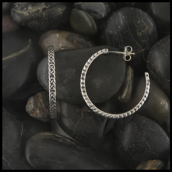 Josephine's Knot Hoop Earrings in two sizes in Silver