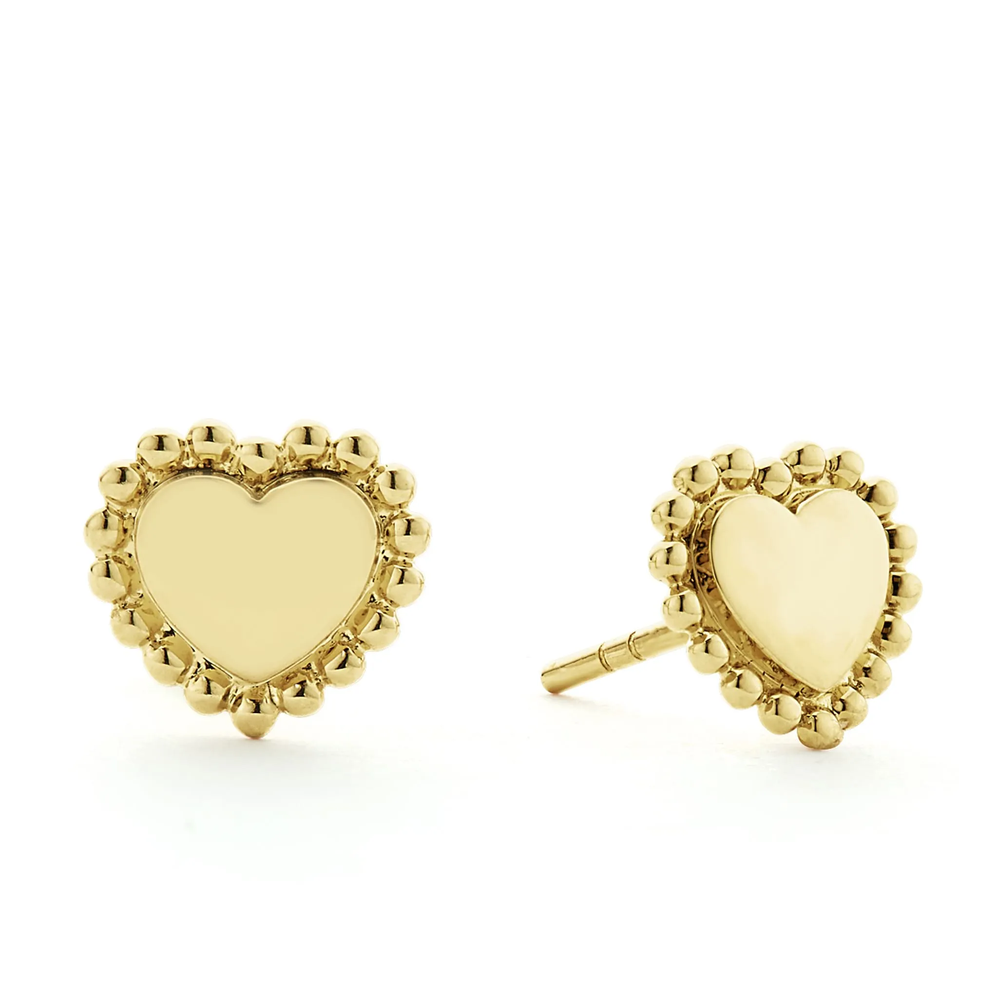 KSL 18K Gold Heart Stud Earrings