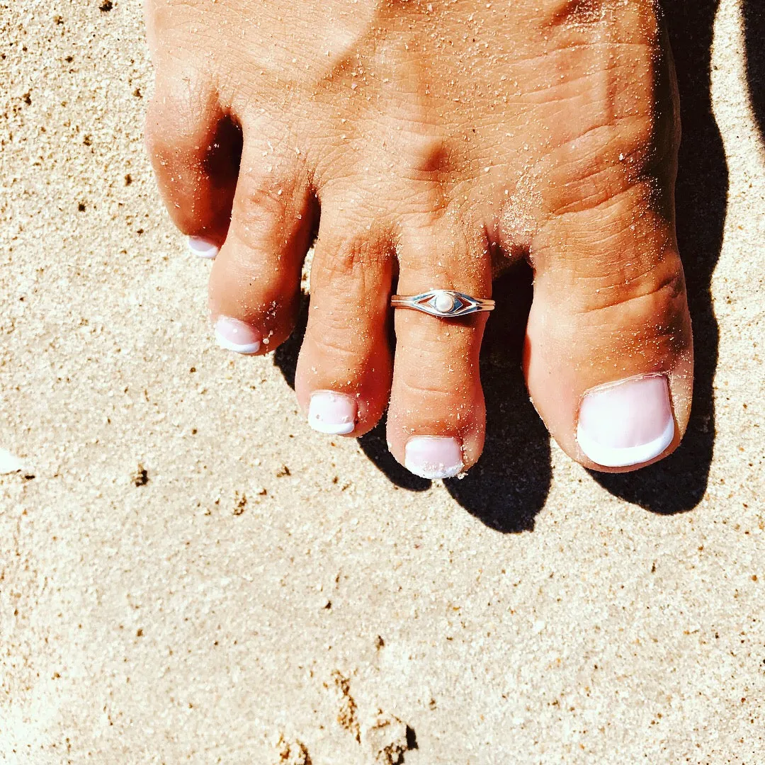 Lila Pearl Sterling Silver Toe Ring