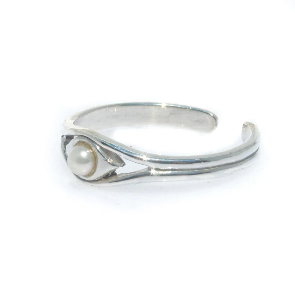 Lila Pearl Sterling Silver Toe Ring