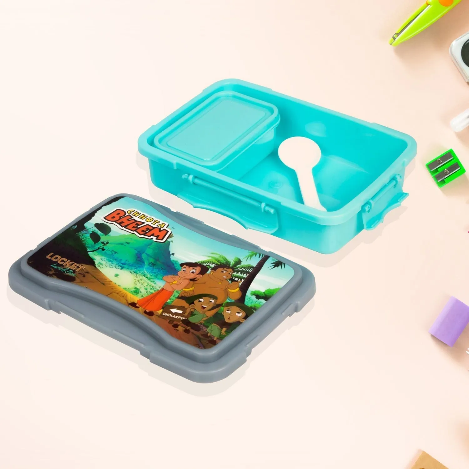 Locket Lunch Box Plastic High Quality Box For Kids School Customized Plastic Lunch Box for Girls & Boy