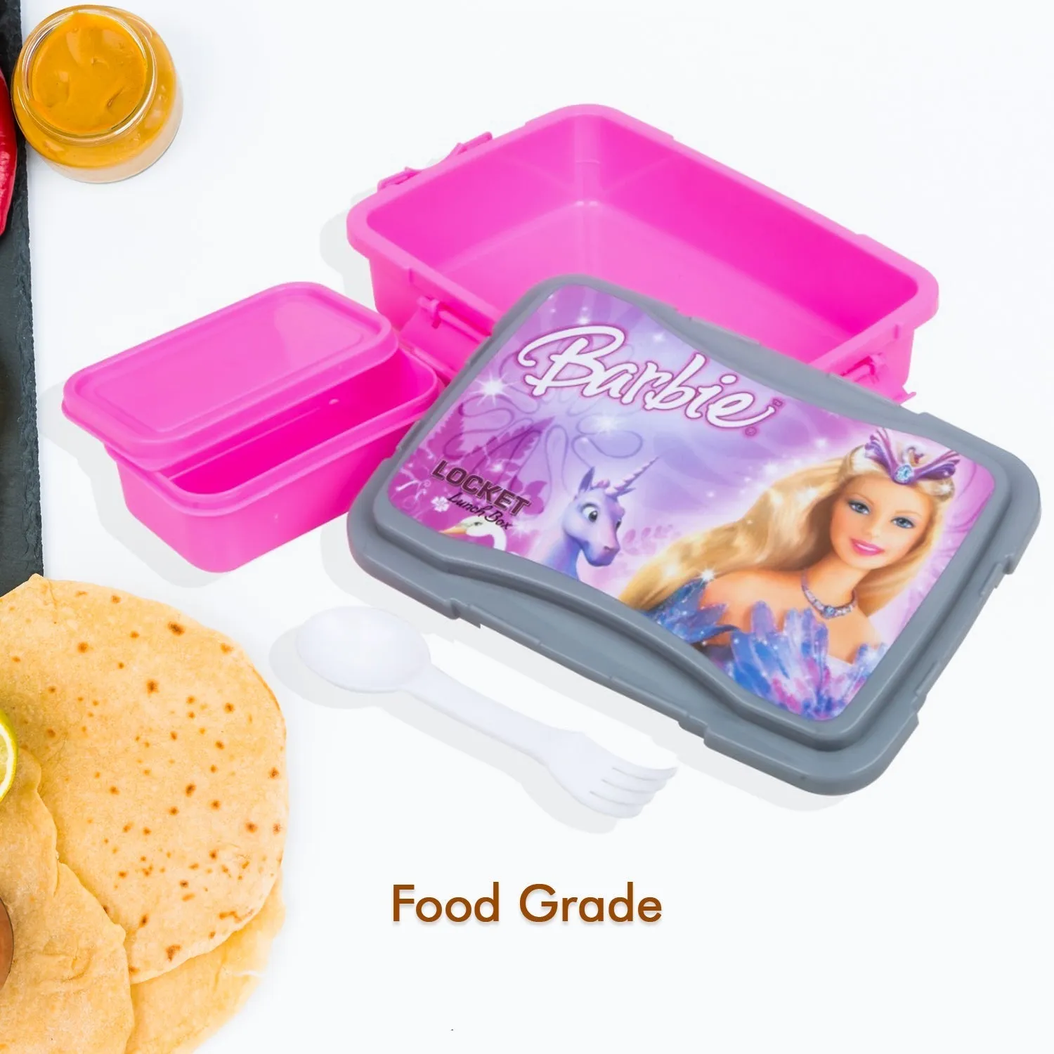 Locket Lunch Box Plastic High Quality Box For Kids School Customized Plastic Lunch Box for Girls & Boy