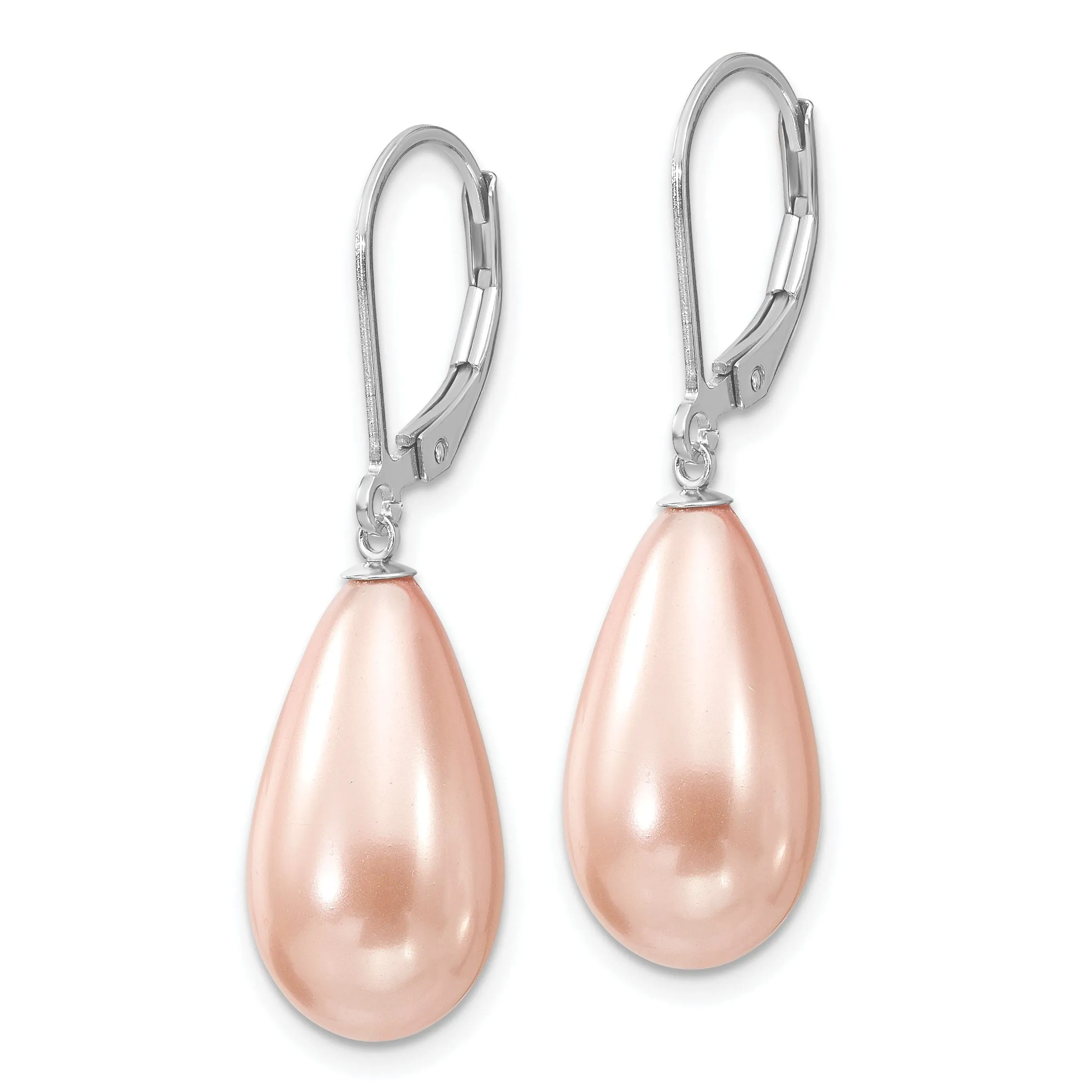 Majestik Teardrop Pink Pearl Earrings