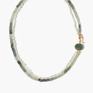 Marseille Moss Auamarine Necklace